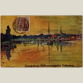 S�nderborg, tysk kort 1921. Ubrugt bagside.