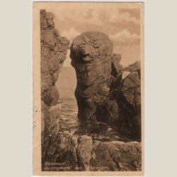 Bornholm, Gudhjem, klippeparti. Fra 1918.