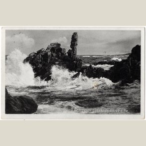 Bornholm. R�, Lyseklippen. Stp. Sandvig 1934.