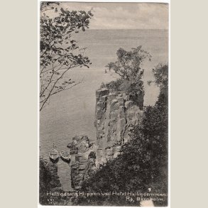 Bornholm. R�, Helligdomsklippen. Stp. Allinge 1909.