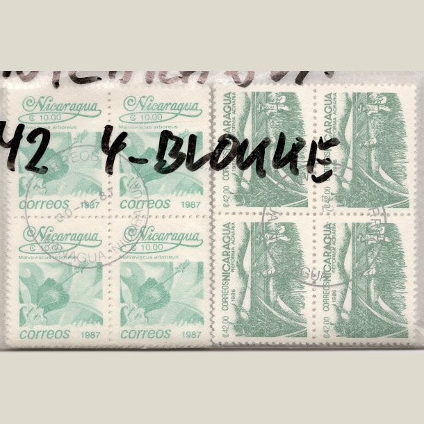 Pakke Nicaragua med 42 forskellige 4-blokke