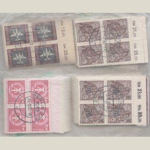 Pakke �sttyskland med 100 forskellige 4-blokke