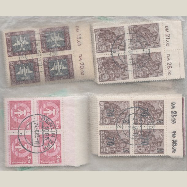 Pakke �sttyskland med 100 forskellige 4-blokke