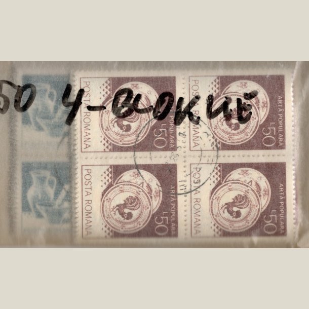 Pakke Rum�nien med 150 forskellige 4-blokke