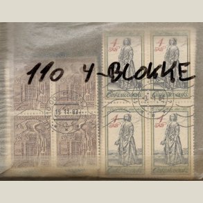 Pakke Tjekkoslovakiet med 100 forskellige 4-blokke